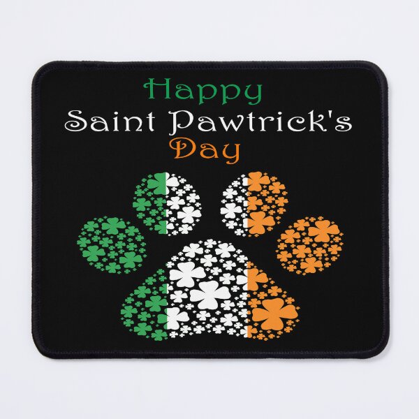 Item preview, Happy Saint Pawtrick's Day Irish Pawprint designed and sold by Deborah Camp.