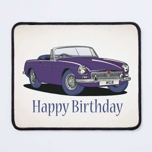 Item preview, MGB Vintage MG in Purple Birthday Card designed and sold by Webazoot Industries - Car Art.