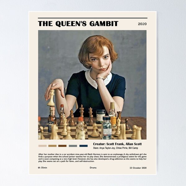The Queen's Gambit TV Series Poster, Minimalist Wall Art Poster – Aesthetic  Wall Decor