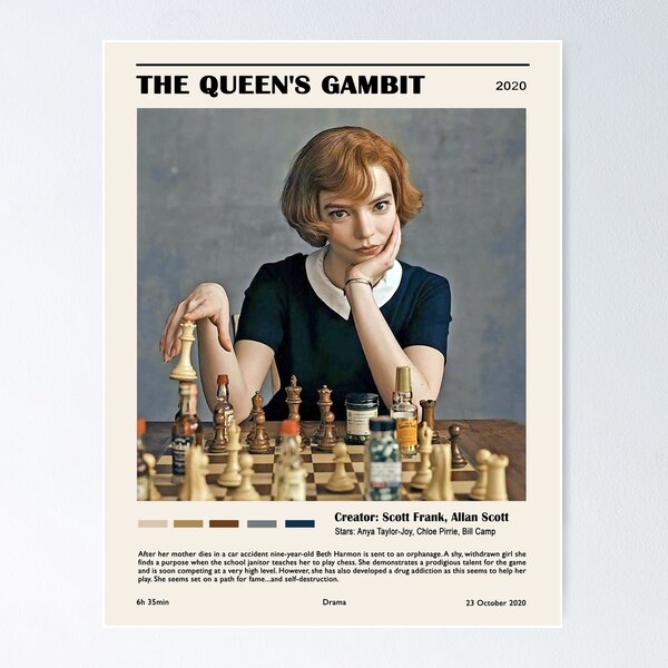 The Queens Gambit Chess Opening Poster Fine Art Print Poster for Sale by  Jorn van Hezik