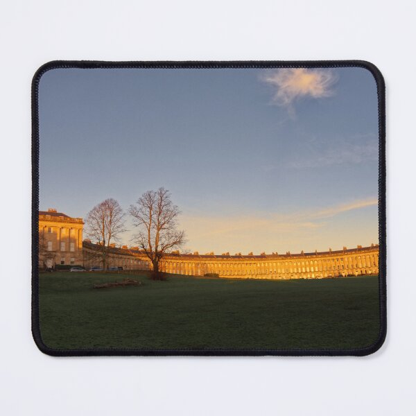 Item preview, Royal Crescent Bath bathed in honey coloured golden winter sun designed and sold by duncan1980uk.