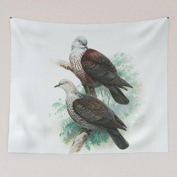 Item preview, Lodge speckled wood pigeon on tree branch painting designed and sold by BestDesign87.