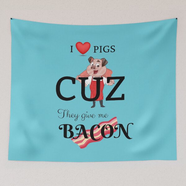 Item preview, I Love Pigs Cuz They Give Me Bacon designed and sold by Endeavour-Tees.
