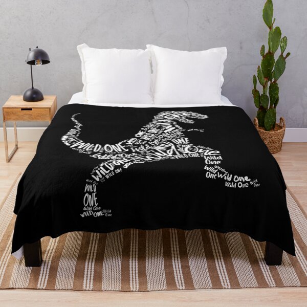 Item preview, Wild One T-Rex Dinosaur Silhouette Typography Art White Fonts designed and sold by Cawaiico.