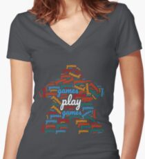 Play All the Games! Board Game Geek Shirt Women's Fitted V-Neck T-Shirt