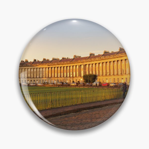 Item preview, Royal Crescent Bath bathed in honey coloured golden winter sun designed and sold by duncan1980uk.