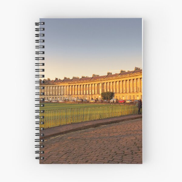 Item preview, Royal Crescent Bath bathed in honey coloured golden winter sun designed and sold by duncan1980uk.