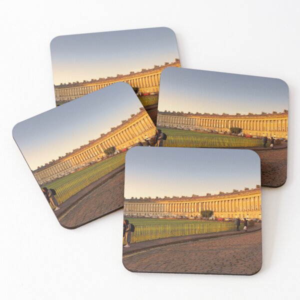 Item preview, Royal Crescent Bath bathed in honey coloured golden winter sun designed and sold by duncan1980uk.