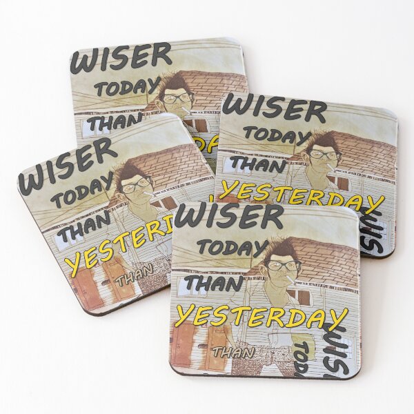 Item preview, Wiser today than yesterday, quotations, inscriptions, letters abcdef, great thinkers, designed and sold by NessArtByEwa.