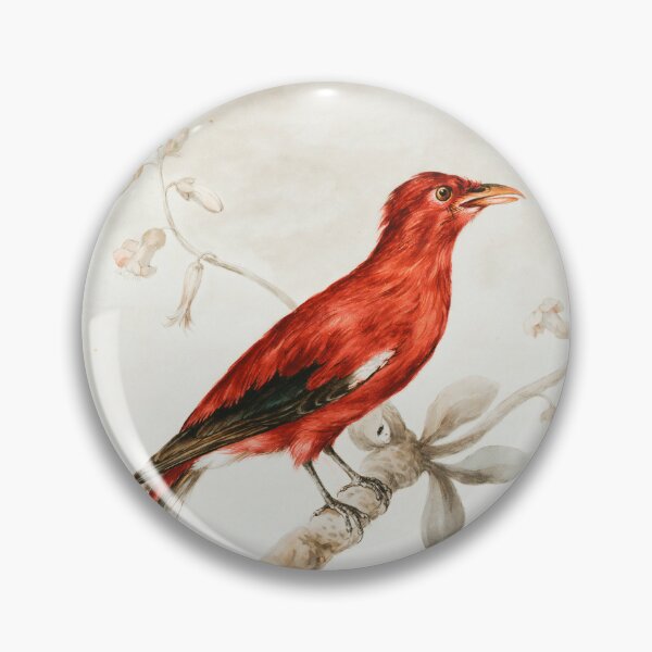 Item preview, Crimson Roller bird perched on branch illustration designed and sold by BestDesign87.