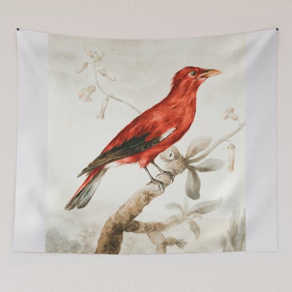 Item preview, Crimson Roller bird perched on branch illustration designed and sold by BestDesign87.