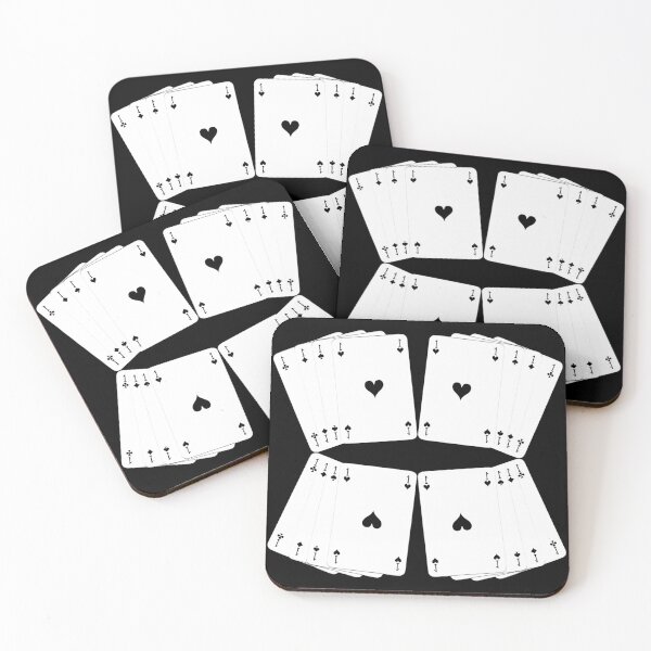 Item preview, Kaleidoscope of four aces monochrome in black and white designed and sold by Grégory DUBUS.