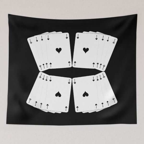Item preview, Kaleidoscope of four aces monochrome in black and white designed and sold by Grégory DUBUS.