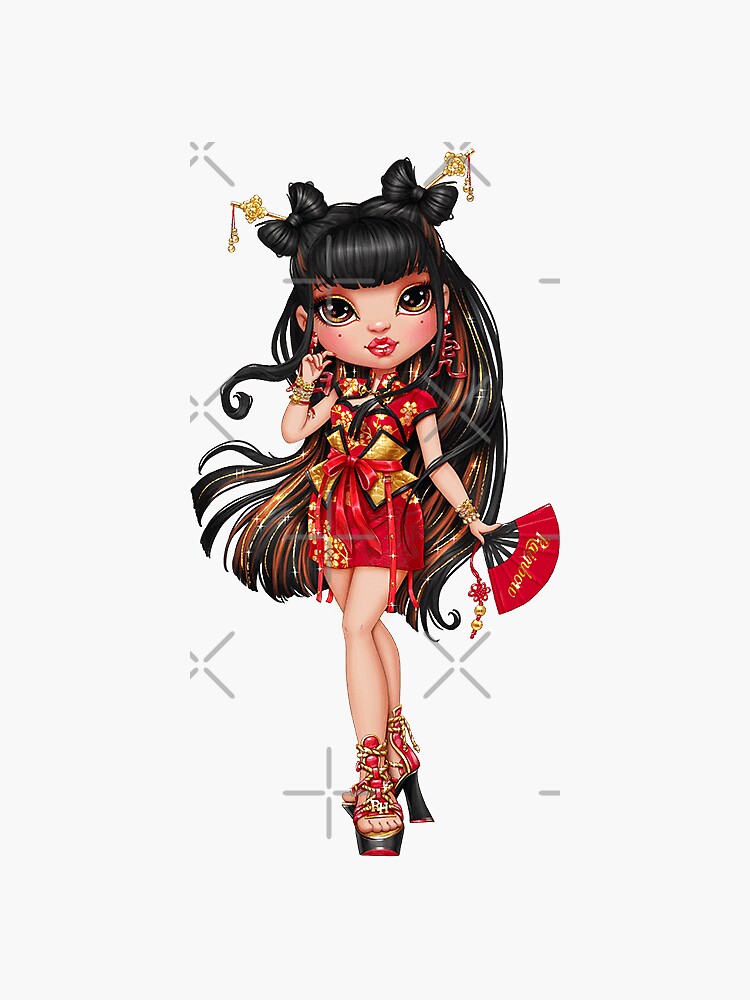 "Rainbow High Lily Cheng" Sticker by BreannaRobin Redbubble