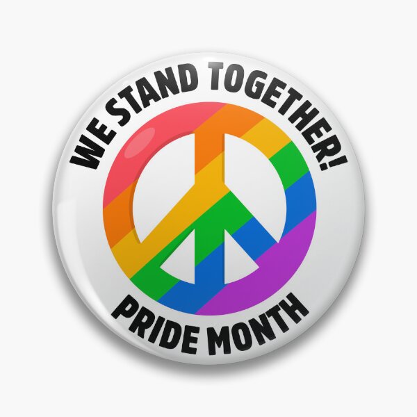 Item preview, We Stand Together Pride Month LGBT Peace Flag designed and sold by StickerbashCo.