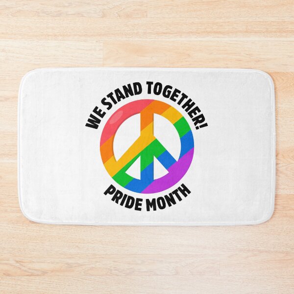 Item preview, We Stand Together Pride Month LGBT Peace Flag designed and sold by StickerbashCo.