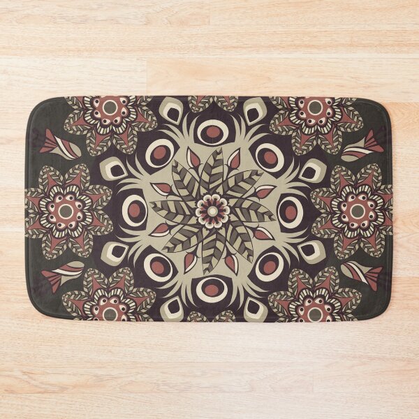 Item preview, Brown floral mandala designed and sold by NoahDea.