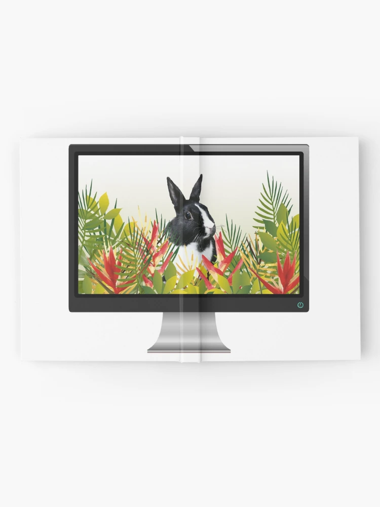 Thumbnail 2 of 3, Journal, Computer Screen Bunny Rabbit Flower Field designed and sold by Move-Art.