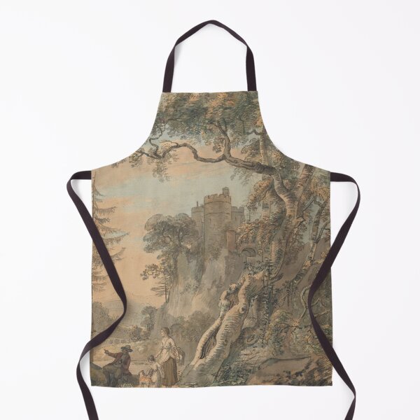 Item preview, Old Castle Vintage Watercolor Painting  designed and sold by softbluehum.
