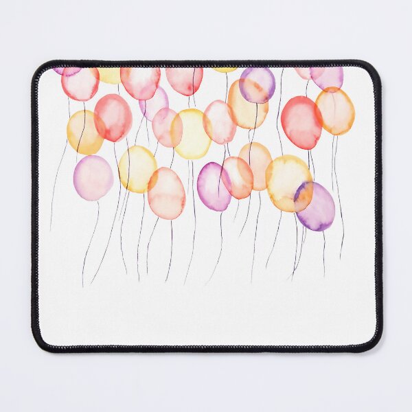 Item preview, hand painted colorful flying balloon into sky watercolor designed and sold by SelenePaintings .
