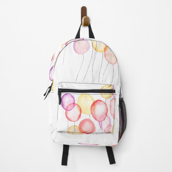 Item preview, hand painted colorful flying balloon into sky watercolor designed and sold by ColorandColor.