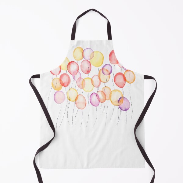Item preview, hand painted colorful flying balloon into sky watercolor designed and sold by ColorandColor.