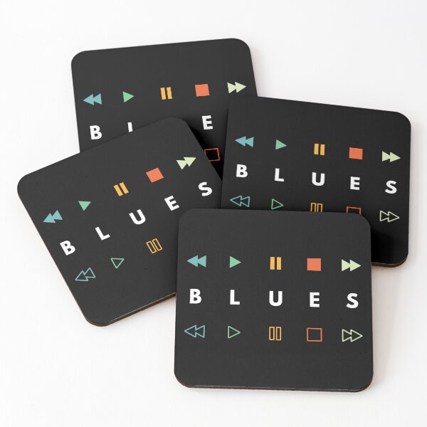 Item preview, Blues Style Music Player Buttons Retro Colors designed and sold by nightsworthy.