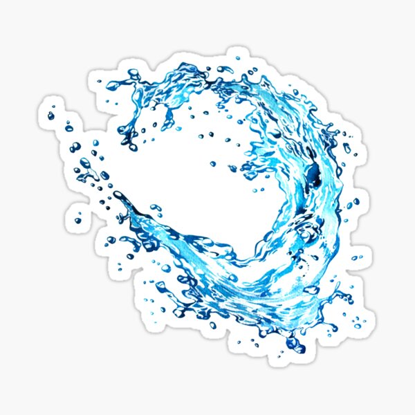 Water and splash Sticker
