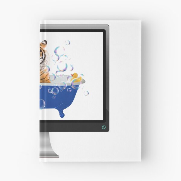 Item preview, Computer Screen Wild Tiger Blue Bathtub Bubbles designed and sold by Move-Art.