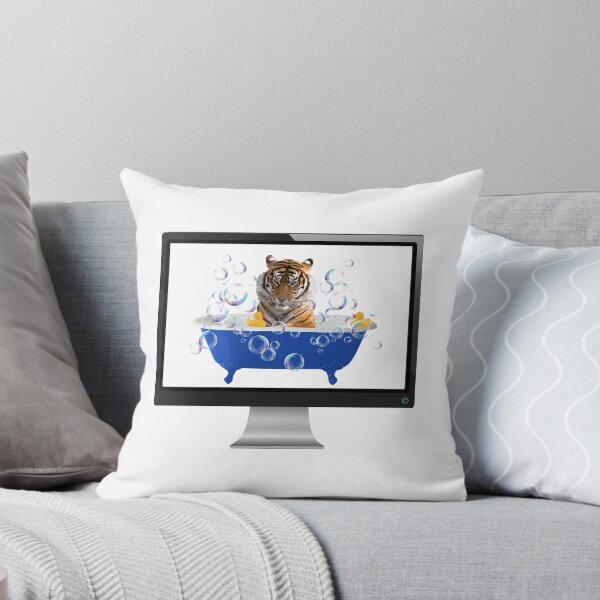 Item preview, Computer Screen Wild Tiger Blue Bathtub Bubbles designed and sold by Move-Art.