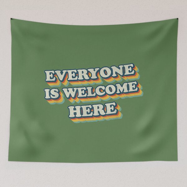 Item preview, Everyone Is Welcome Here Vintage Retro 80s designed and sold by KidGiftChoice.