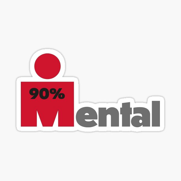 Triathlon - 90% mental Sticker