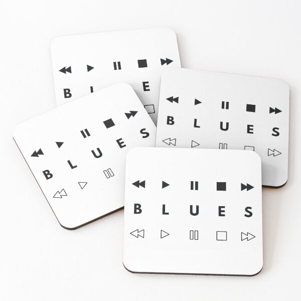 Item preview, Blues Style Music Player Buttons Light Theme designed and sold by nightsworthy.
