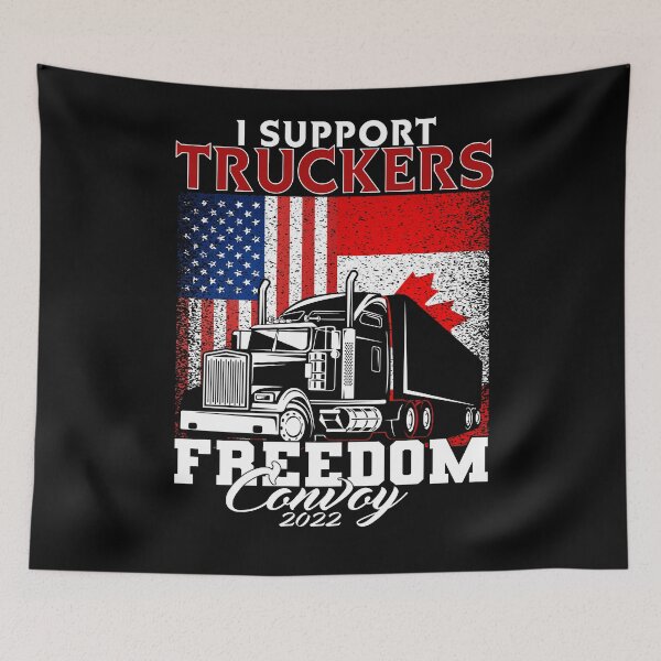 Item preview, I support truckers freedom convoy 2022 flag American designed and sold by ANAS    HO.