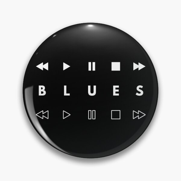 Item preview, Blues Style Music Player Buttons Dark Theme designed and sold by nightsworthy.