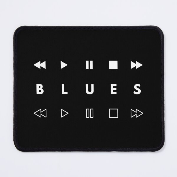 Item preview, Blues Style Music Player Buttons Dark Theme designed and sold by nightsworthy.