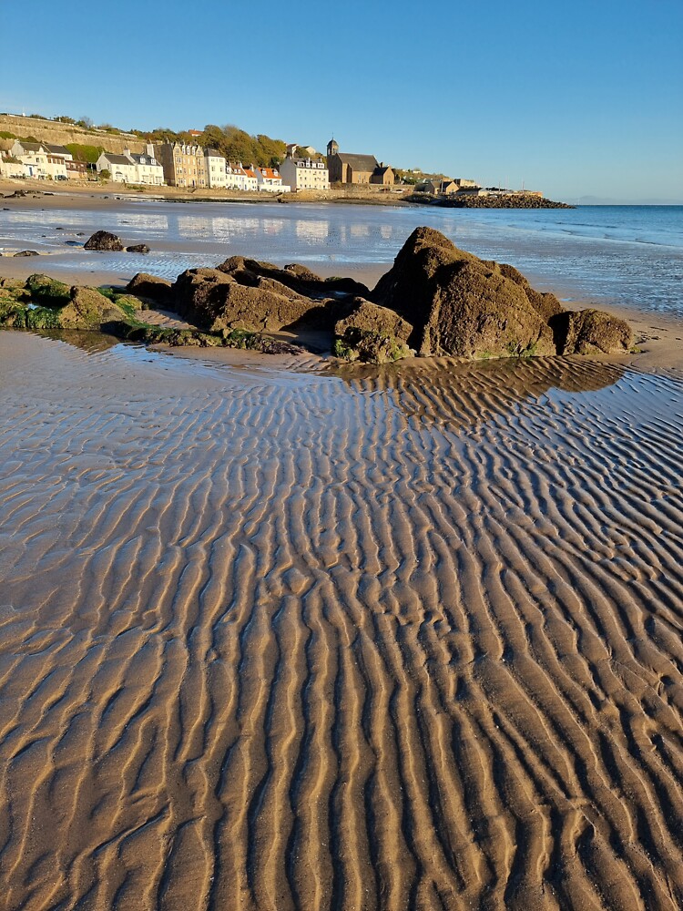 "Low tide at the beautiful Kinghorn Beach." Sticker by SandW4ever