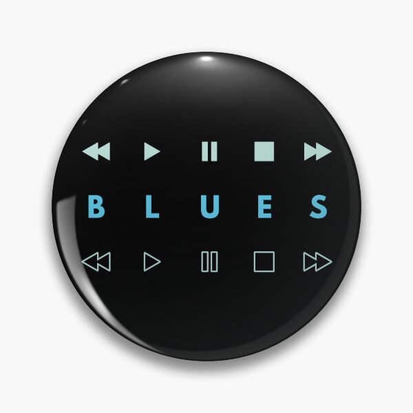 Item preview, Blues Style Music Player Buttons Light Blue designed and sold by nightsworthy.