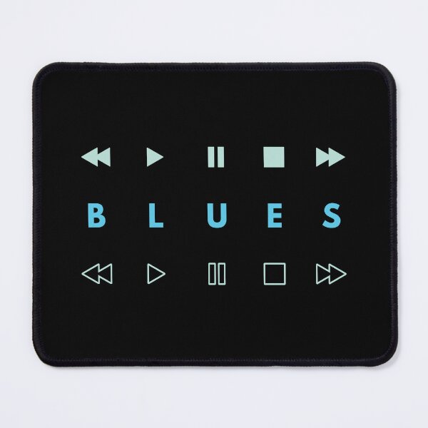 Item preview, Blues Style Music Player Buttons Light Blue designed and sold by nightsworthy.
