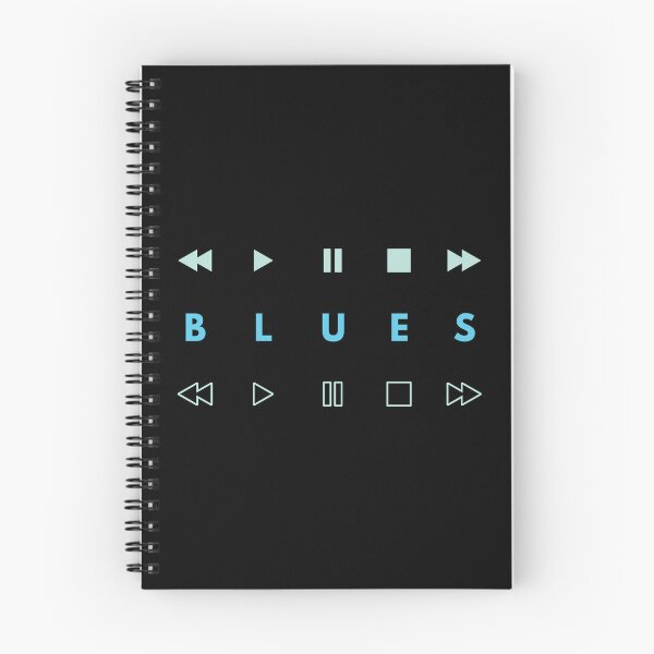 Item preview, Blues Style Music Player Buttons Light Blue designed and sold by nightsworthy.