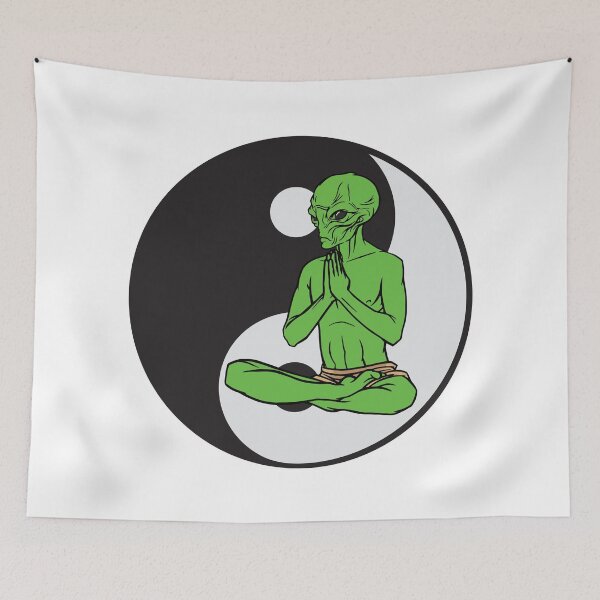 Item preview, yin yang alien motif spiritual alien designed and sold by ReneMM.