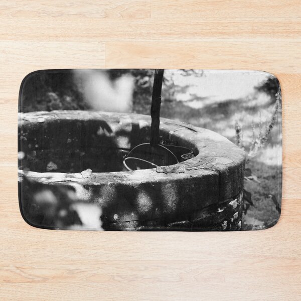 Item preview, Black and white photo of an old well at an authentic Dutch farm in the Netherlands designed and sold by Diana van Neck.