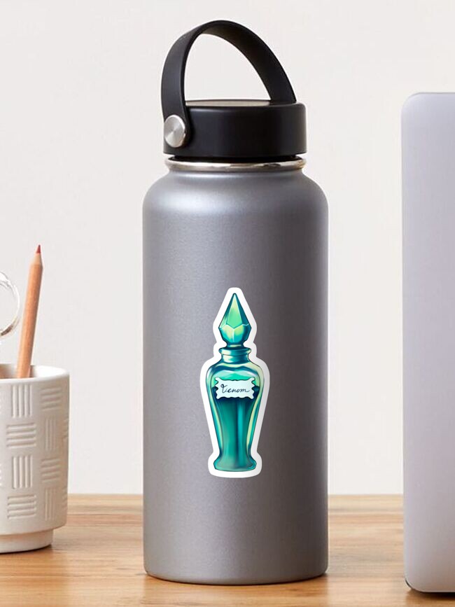 Premium Vector  Vial of poison venom sticker bottle of dangerous