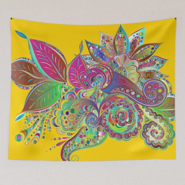 Item preview, Tropical colorful floral decoration designed and sold by NoahDea.