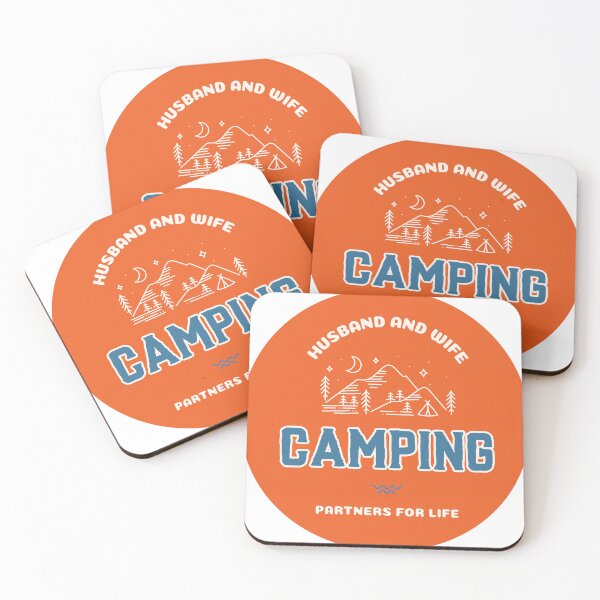 Item preview, Husband and Wife Camping Partners For Life Orange Design designed and sold by krysoth.