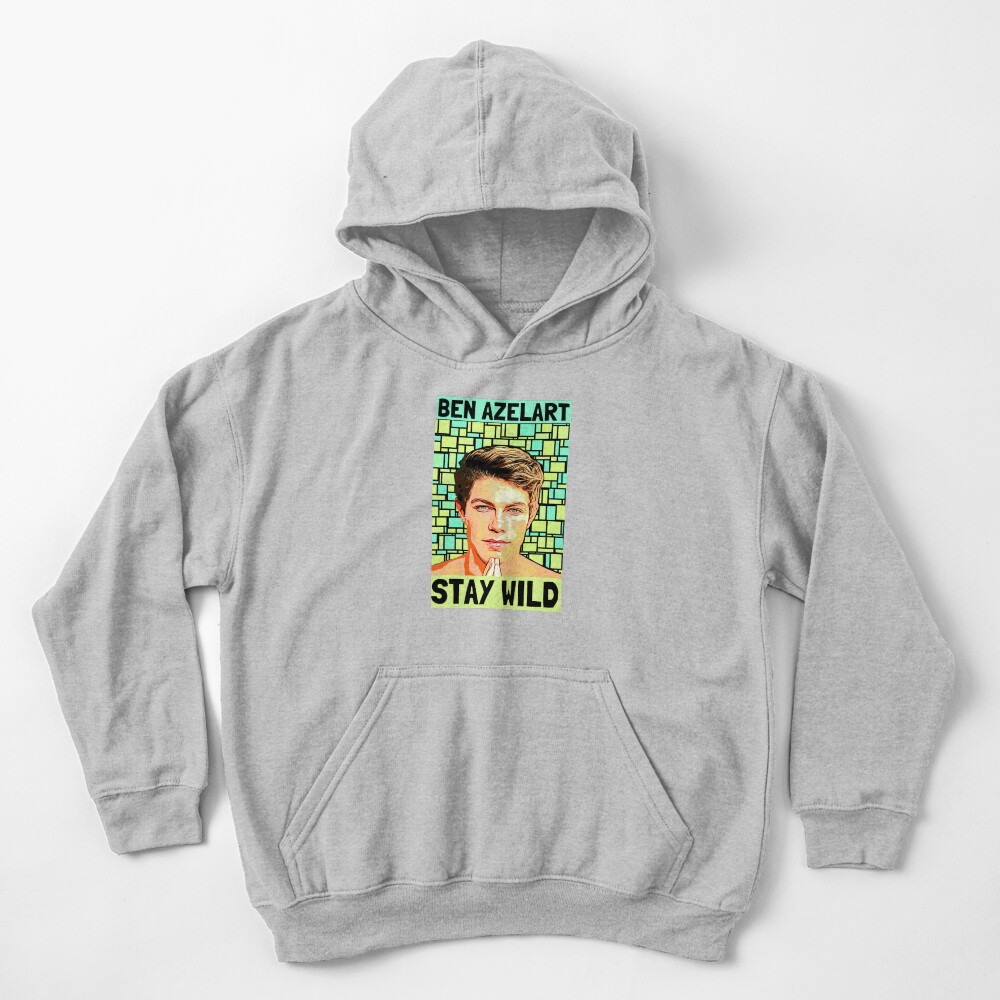 Stay wild, Ben Azelart Kids Pullover Hoodie