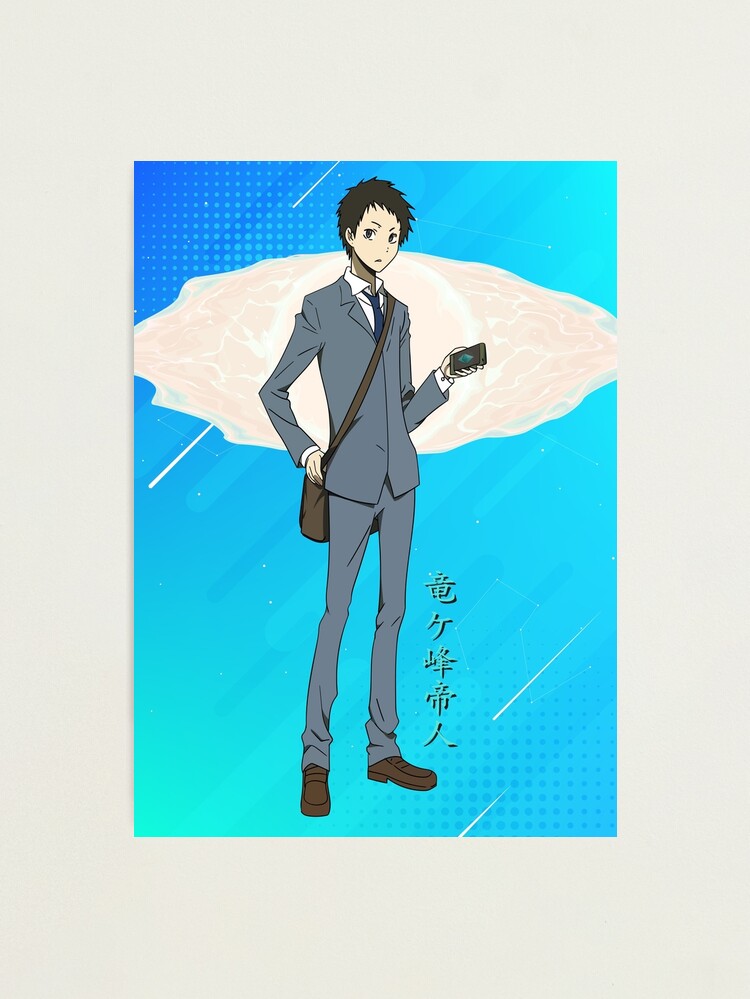 Aperçu 1 sur 3. Impression photo avec l'œuvre Mikado Ryuugamine Skyfall | Durarara!! créée et vendue par reelanimedragon.