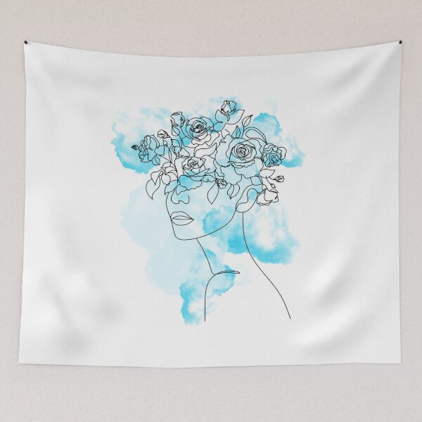 Item preview, Watercolor line art head. designed and sold by TheMoodyQueen.