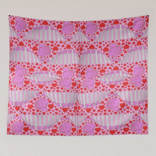 Item preview, ABSTRACT PINK MODERN HEARTS ROSE ART PATTERN designed and sold by sharlesart.