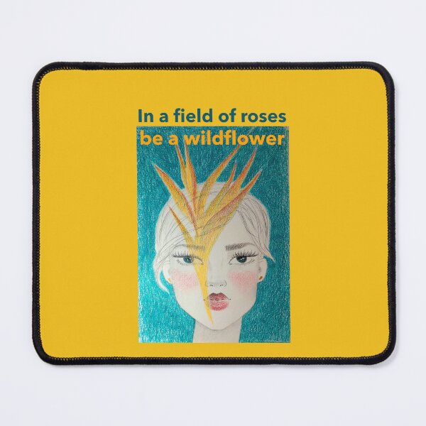 Item preview, "In a field of roses, be a wildflower" wild design from CoolCleverCute (Blue) designed and sold by CoolCleverCute.